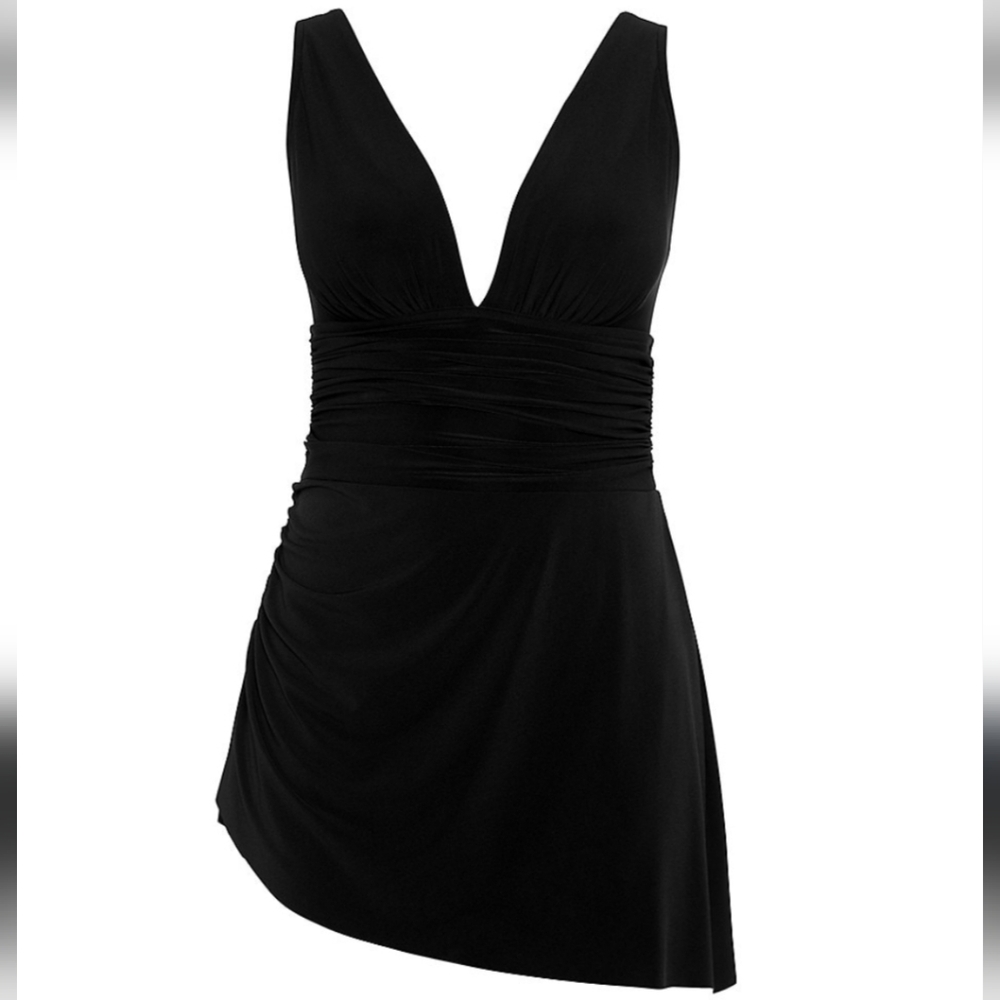 Magicsuit Celine Solid One-Piece Swimdress Black Size 12 - Picture 10 of 10